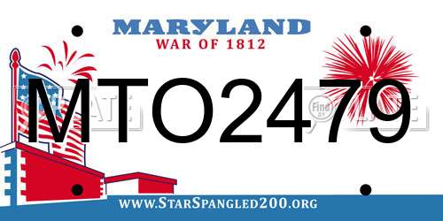 MTO2479 Maryland License Plate
