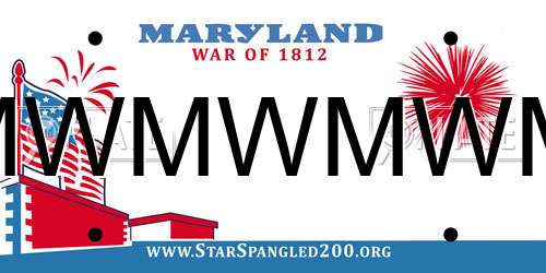 MWMWMWM Maryland License Plate