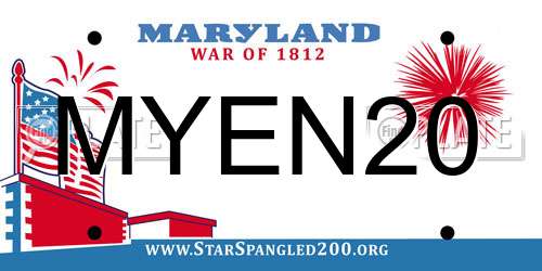 MYEN20 Maryland License Plate