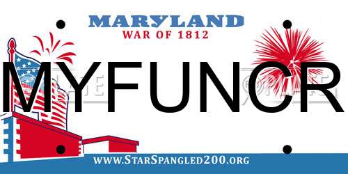 MYFUNCR Maryland License Plate