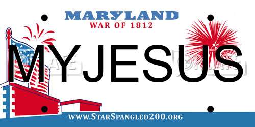 MYJESUS Maryland License Plate