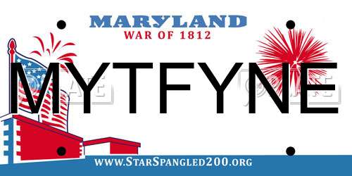 MYTFYNE Maryland License Plate