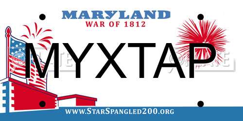 MYXTAP Maryland License Plate