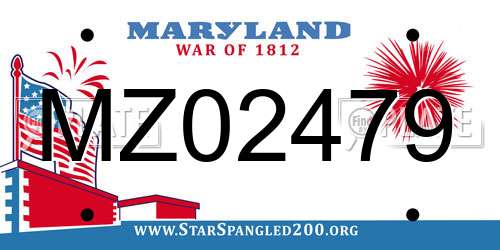 MZ02479 Maryland License Plate