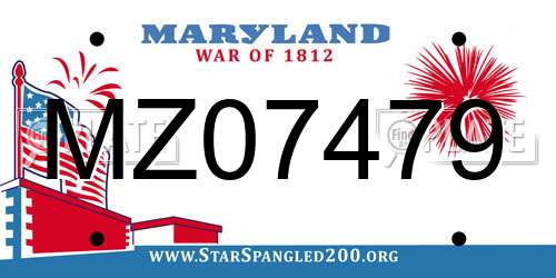 MZ07479 Maryland License Plate