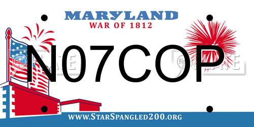 N07COP Maryland License Plate