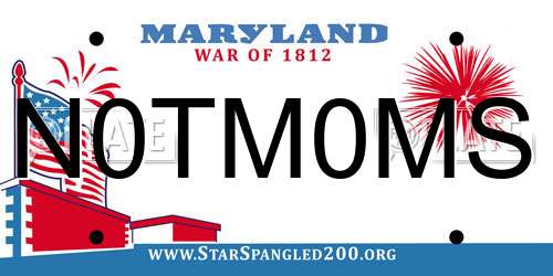 N0TM0MS Maryland License Plate