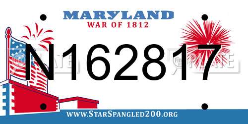 N162817 Maryland License Plate