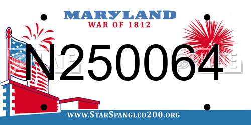 N250064 Maryland License Plate
