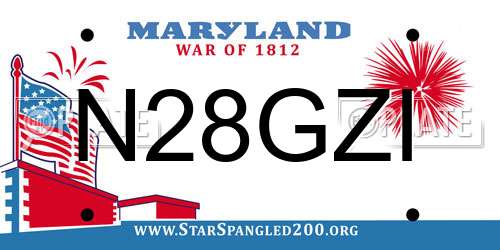 N28GZI Maryland License Plate