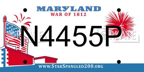 N4455P Maryland License Plate