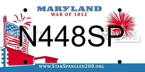 N448SP Maryland License Plate
