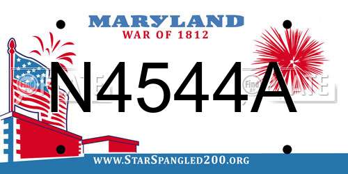 N4544A Maryland License Plate