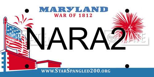 NARA2 Maryland License Plate
