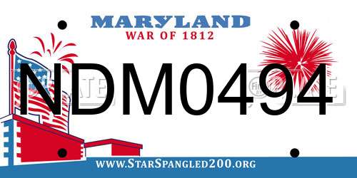 NDM0494 Maryland License Plate