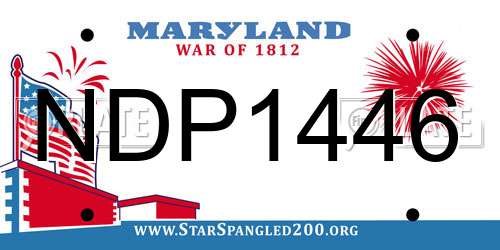 NDP1446 Maryland License Plate