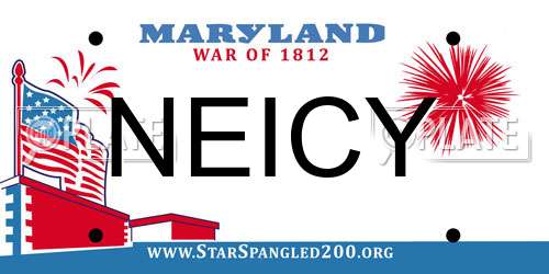 NEICY Maryland License Plate