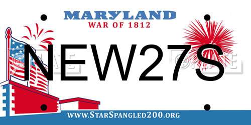 NEW27S Maryland License Plate