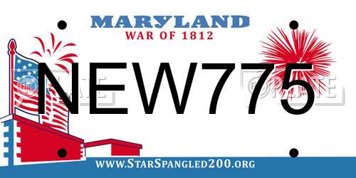 NEW775 Maryland License Plate