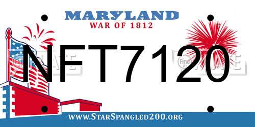NFT7120 Maryland License Plate