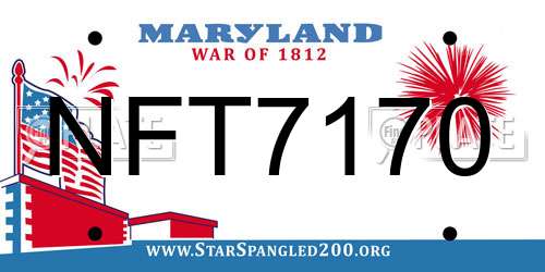 NFT7170 Maryland License Plate