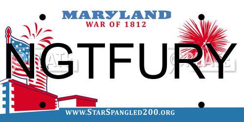 NGTFURY Maryland License Plate