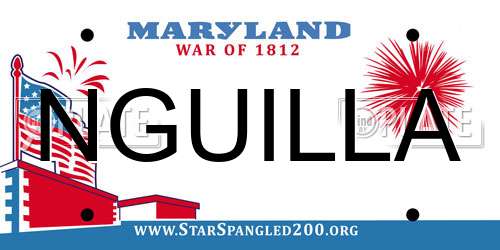NGUILLA Maryland License Plate