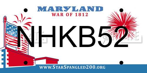 NHKB52 Maryland License Plate