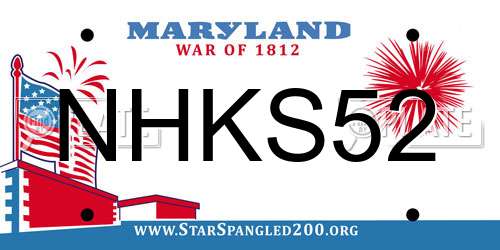 NHKS52 Maryland License Plate