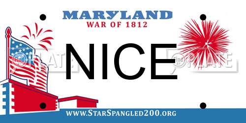 NICE Maryland License Plate