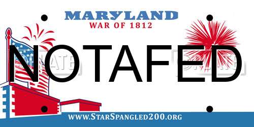NOTAFED Maryland License Plate