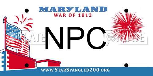NPC Maryland License Plate