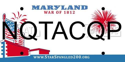 NQTACQP Maryland License Plate