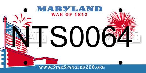 NTS0064 Maryland License Plate