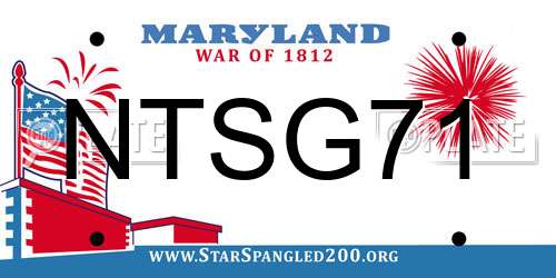 NTSG71 Maryland License Plate