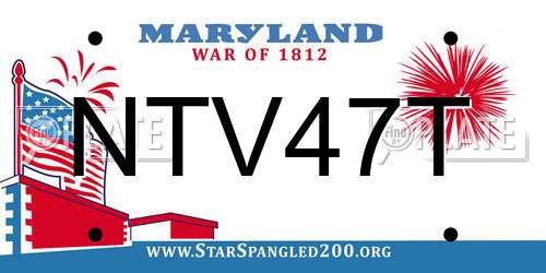 NTV47T Maryland License Plate