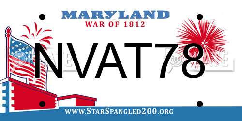 NVAT78 Maryland License Plate