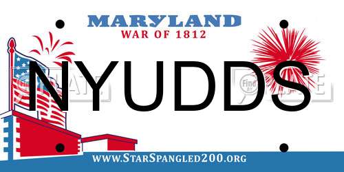 NYUDDS Maryland License Plate