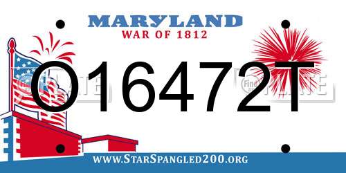 O16472T Maryland License Plate