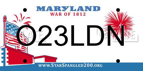 O23LDN Maryland License Plate
