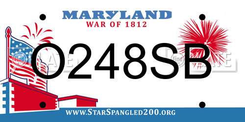 O248SB Maryland License Plate