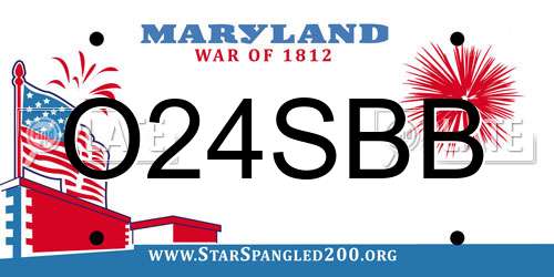 O24SBB Maryland License Plate