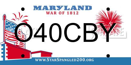 O40CBY Maryland License Plate