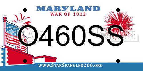 O460SS Maryland License Plate