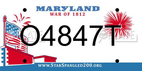 O4847T Maryland License Plate