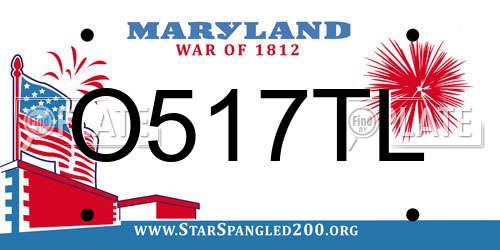 O517TL Maryland License Plate