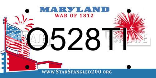 O528TI Maryland License Plate
