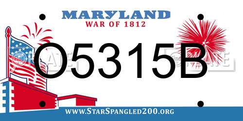 O5315B Maryland License Plate