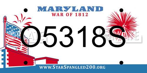 O5318S Maryland License Plate