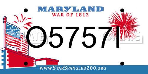 O5757I Maryland License Plate